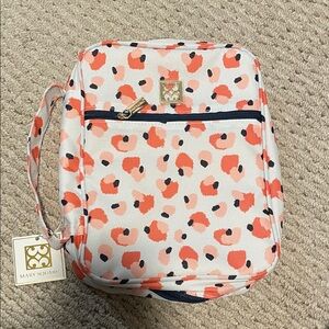 Mary Square Coral and Black Bible Cover